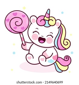 Cute unicorn cartoon sweet
