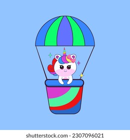 Cute unicorn cartoon vector design