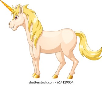 Cute unicorn cartoon Vector illustration