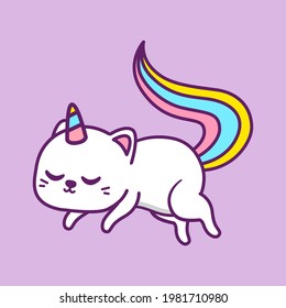 cute unicorn cat in different poses