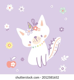 Cute unicorn cat, fantasy kitten