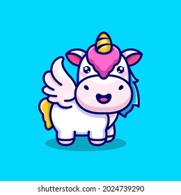 Cute unicorn character cartoon design