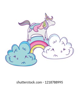 Cute Unicorn Clouds Stock Vector (Royalty Free) 1218789007 | Shutterstock