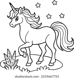 a cute unicorn coloring book