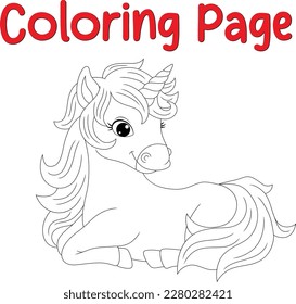 cute unicorn coloring pages for kids and adult