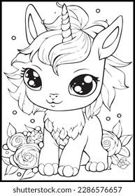 Cute Unicorn Coloring Pages for Kids