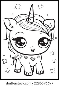 Cute Unicorn Coloring Pages for Kids