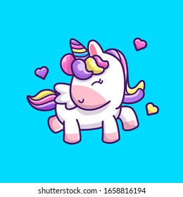 Cute Unicorn Dancing Vector Icon Illustration. Unicorn Mascot Cartoon Character. Animal Icon Concept White Isolated. Flat Cartoon Style Suitable for Web Landing Page, Banner, Flyer, Sticker, Card