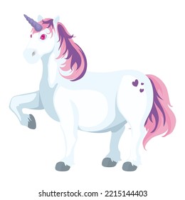 cute unicorn design over white