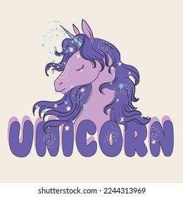 cute unicorn drawing. unicorn illustration. animal pattern. graphic design.magic pony. cartoon character design. kids fashion trend