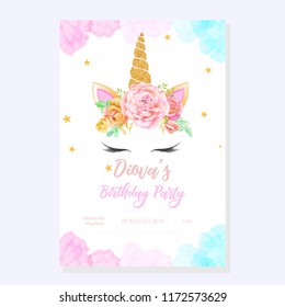 unicorn birthday invitations