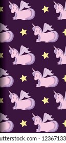 cute unicorn of fairy tale pattern