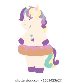 cute unicorn fantasy isolated icon vector illustration design