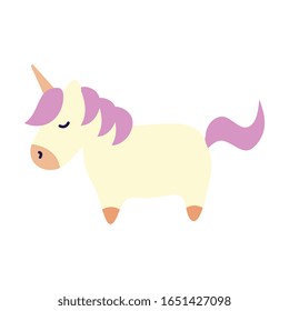 cute unicorn fantasy isolated icon vector illustration design