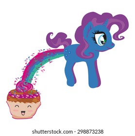 cute unicorn and funny muffin
