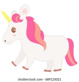 Cute unicorn hand draw