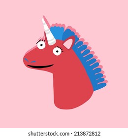 Cute unicorn icon