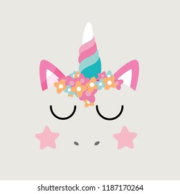 Cute unicorn illustration
