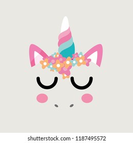 Cute unicorn illustration