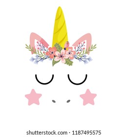 Cute unicorn illustration