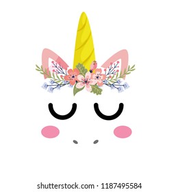 Cute unicorn illustration