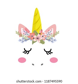 Cute unicorn illustration