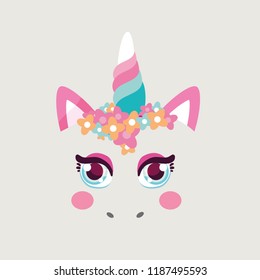 Cute unicorn illustration