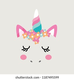 Cute unicorn illustration