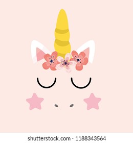 Cute unicorn illustration