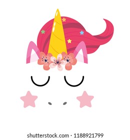 Cute unicorn illustration