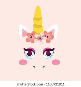 Cute unicorn illustration