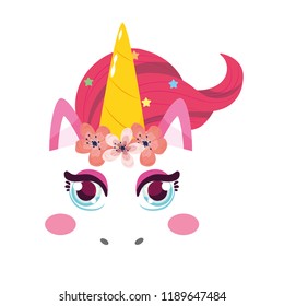 Cute unicorn illustration