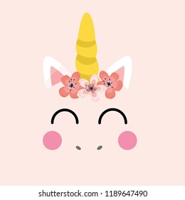 Cute unicorn illustration