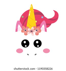 Cute unicorn illustration