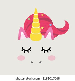 Cute unicorn illustration