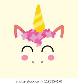 Cute unicorn illustration