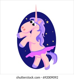 cute unicorn isolated set, magic pegasus flying with wing and horn on rainbow, fantasy horse vector illustration, myth creature dreaming on white background