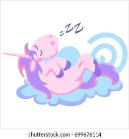 cute unicorn isolated set, magic pegasus flying with wing and horn on rainbow, fantasy horse vector illustration, myth creature dreaming on white background