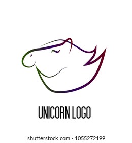 cute unicorn logo or icon for toys company