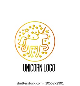 cute unicorn logo or icon for toys company