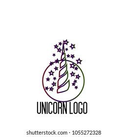 cute unicorn logo or icon for toys company