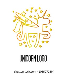 cute unicorn logo or icon for toys company