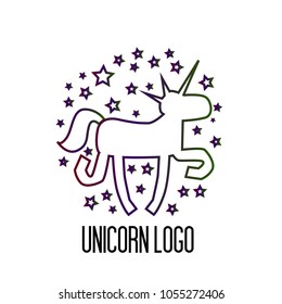 cute unicorn logo or icon for toys company