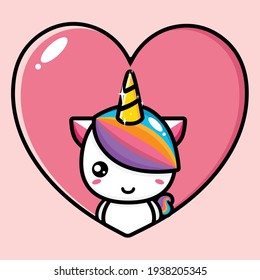 cute unicorn mascot vector design
