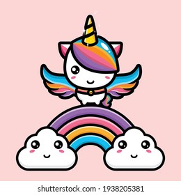 süßes, unicornfarbenes Vektordesign