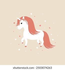 Cute unicorn. Minimalistic vector illustration