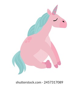 A cute unicorn. A mythological and magical creature