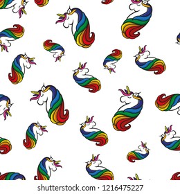 cute unicorn pattern seamless apparel textile