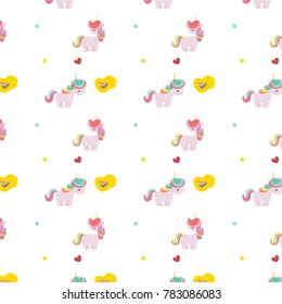cute unicorn pattern vector