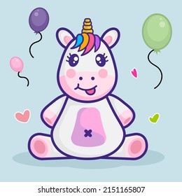 imágenes lindas de unicornio Es una imagen vectorial.